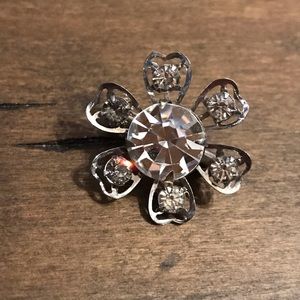 Rhinestone Flower Pin